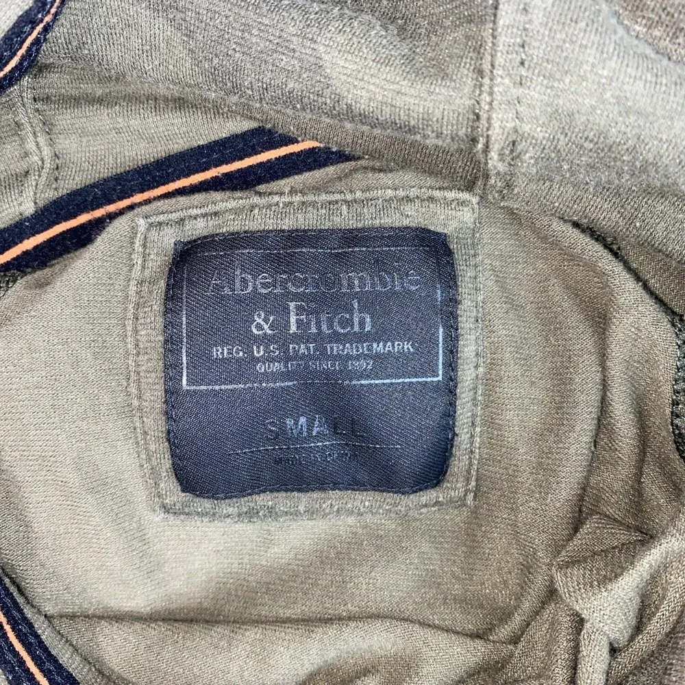Abercrombie Fitch Sz S Hoodie Sweatshirt Camo Lightweight  Grunge Army Preppy - Picture 4 of 8